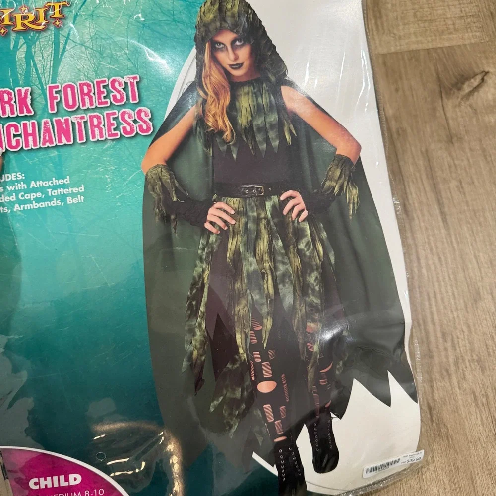 Spirit Dark Forest Enchantress Costume Child X-Large 14-16 Hooded Tattered